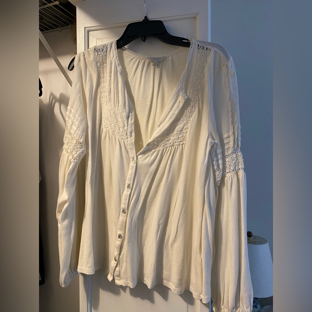 LUCKY BRAND peasant style top